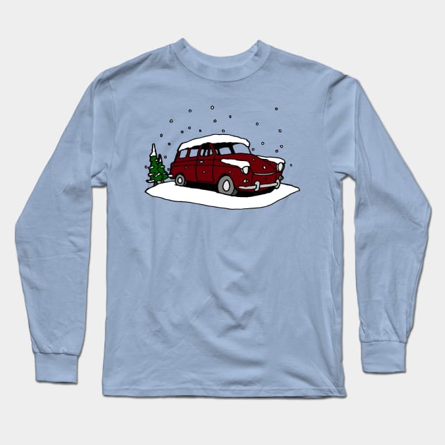 Snowy Square Long Sleeve T-Shirt by William Gilliam